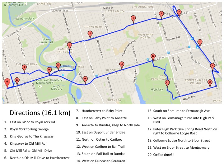 Rail Trail Routes 16 km route map